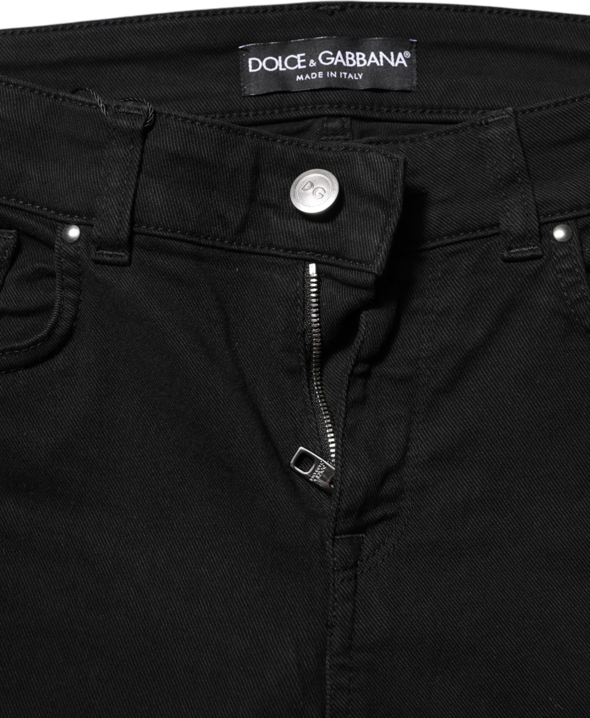 Dolce & Gabbana Black Cotton Casual Skinny Denim Jeans
