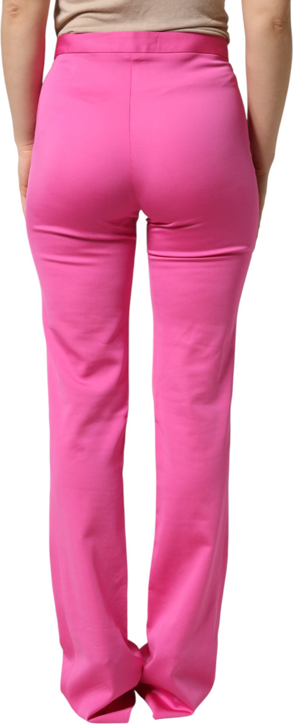 Viscose High Waist Straight Casual Trouser Pants Versace