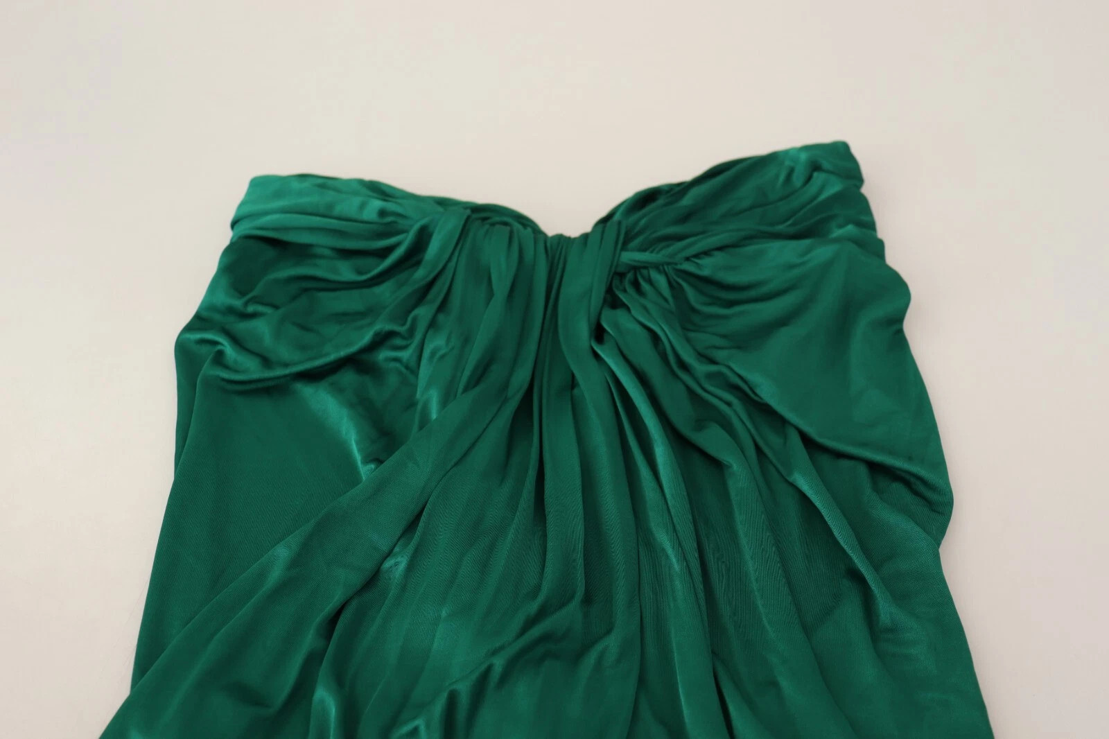 Dolce & Gabbana dunkelgrüner High Waist Bleistiftrock Midi mit Falten
