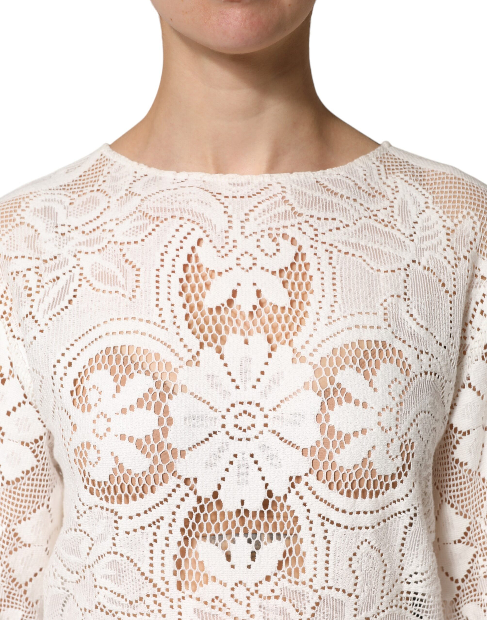 Blouse Dolce & Gabbana White Embroidery Lace Cotton