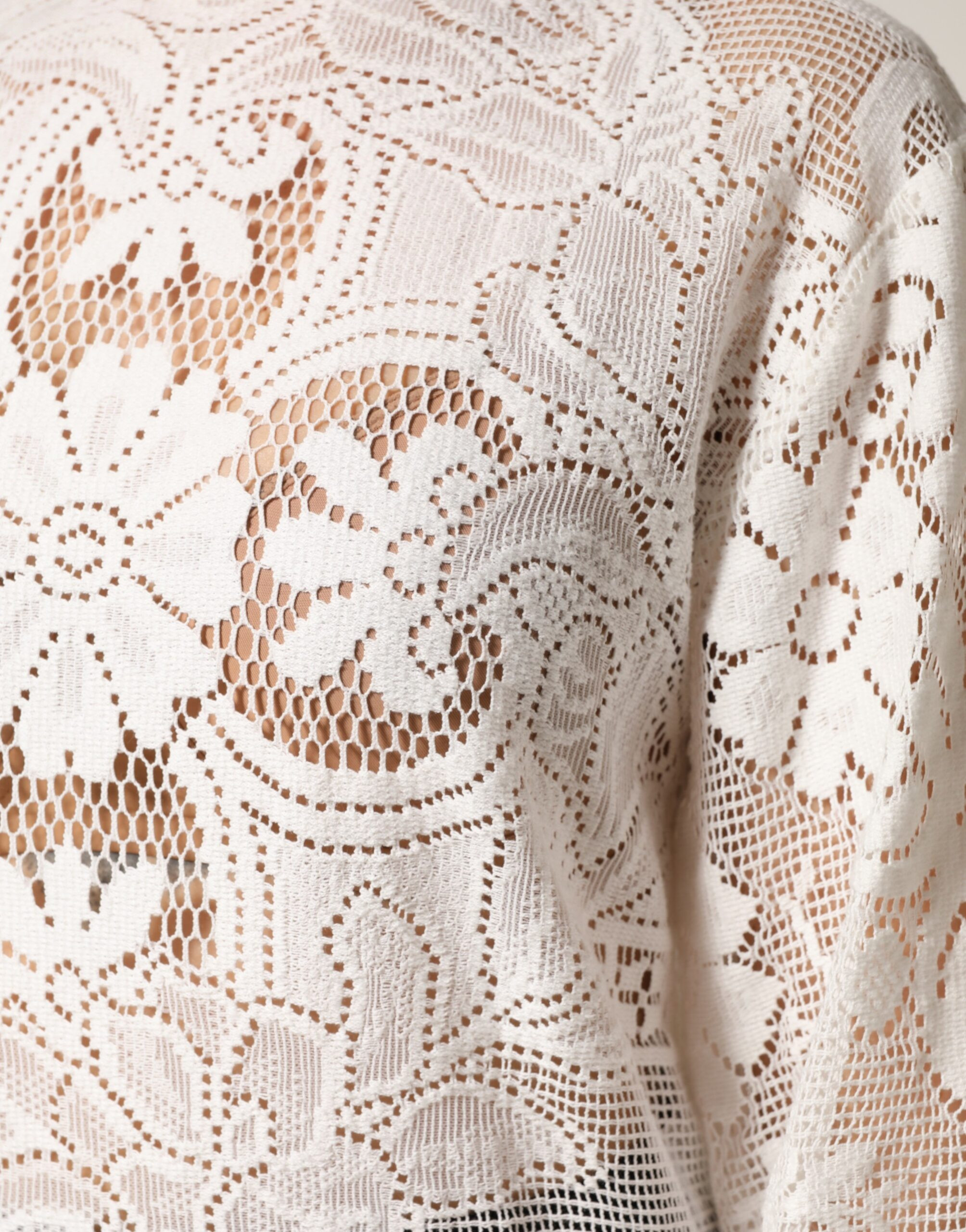 Blouse Dolce & Gabbana White Embroidery Lace Cotton