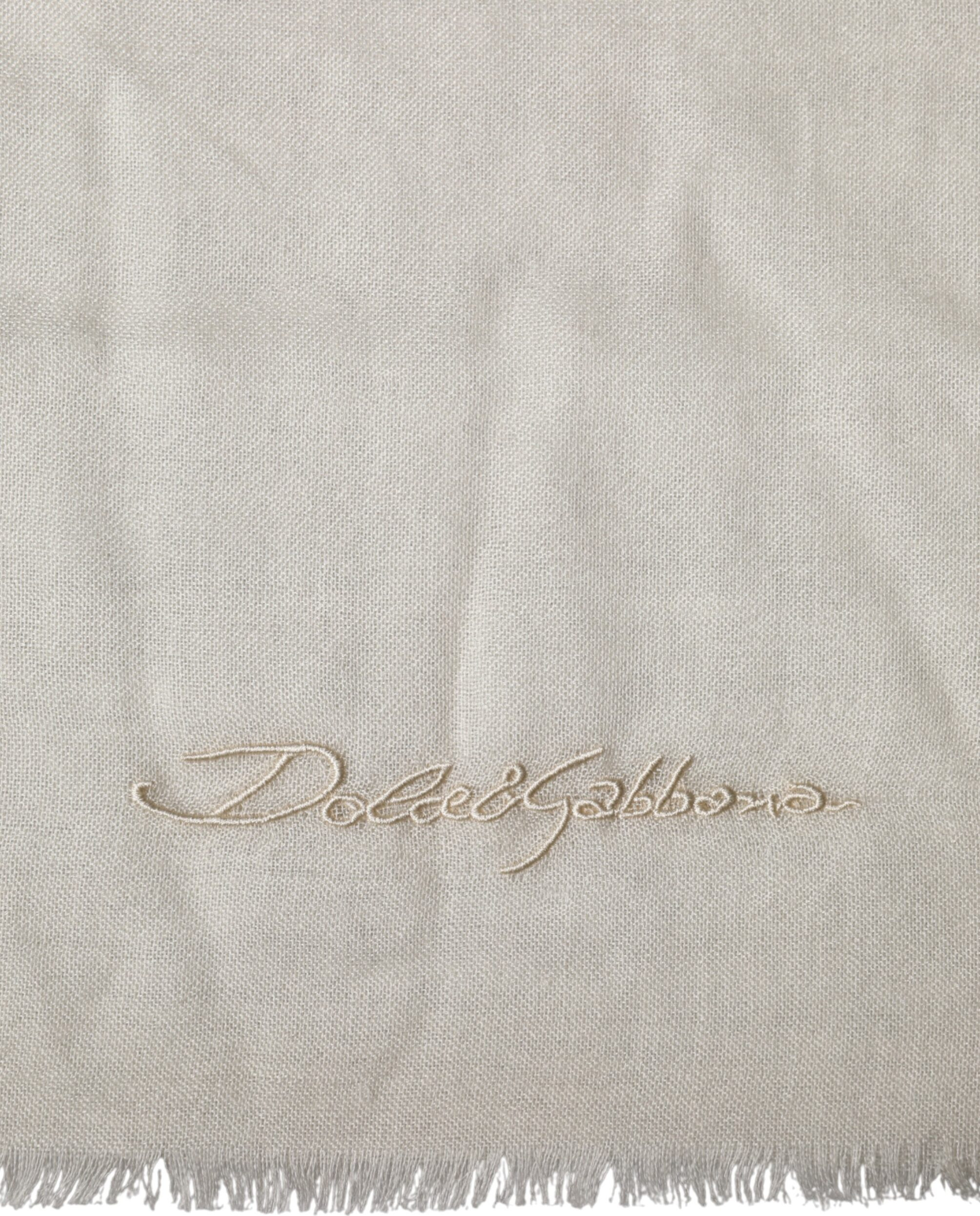 Scarf White Cashmere Knit Neck Wrap Shawl Dolce & Gabbana Lace Stole