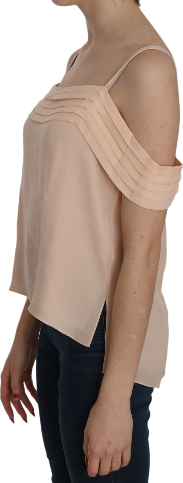Orange Off Shoulder Strap Square Neck Top Blouse Alexander Wang