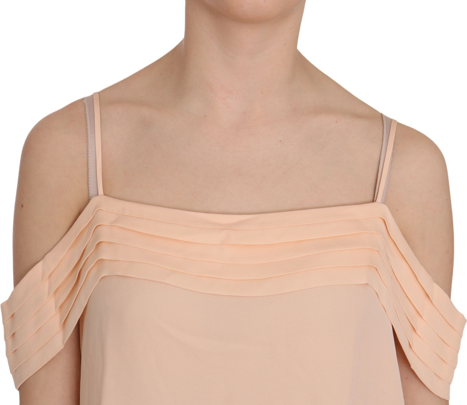 Orange Off Shoulder Strap Square Neck Top Blouse Alexander Wang