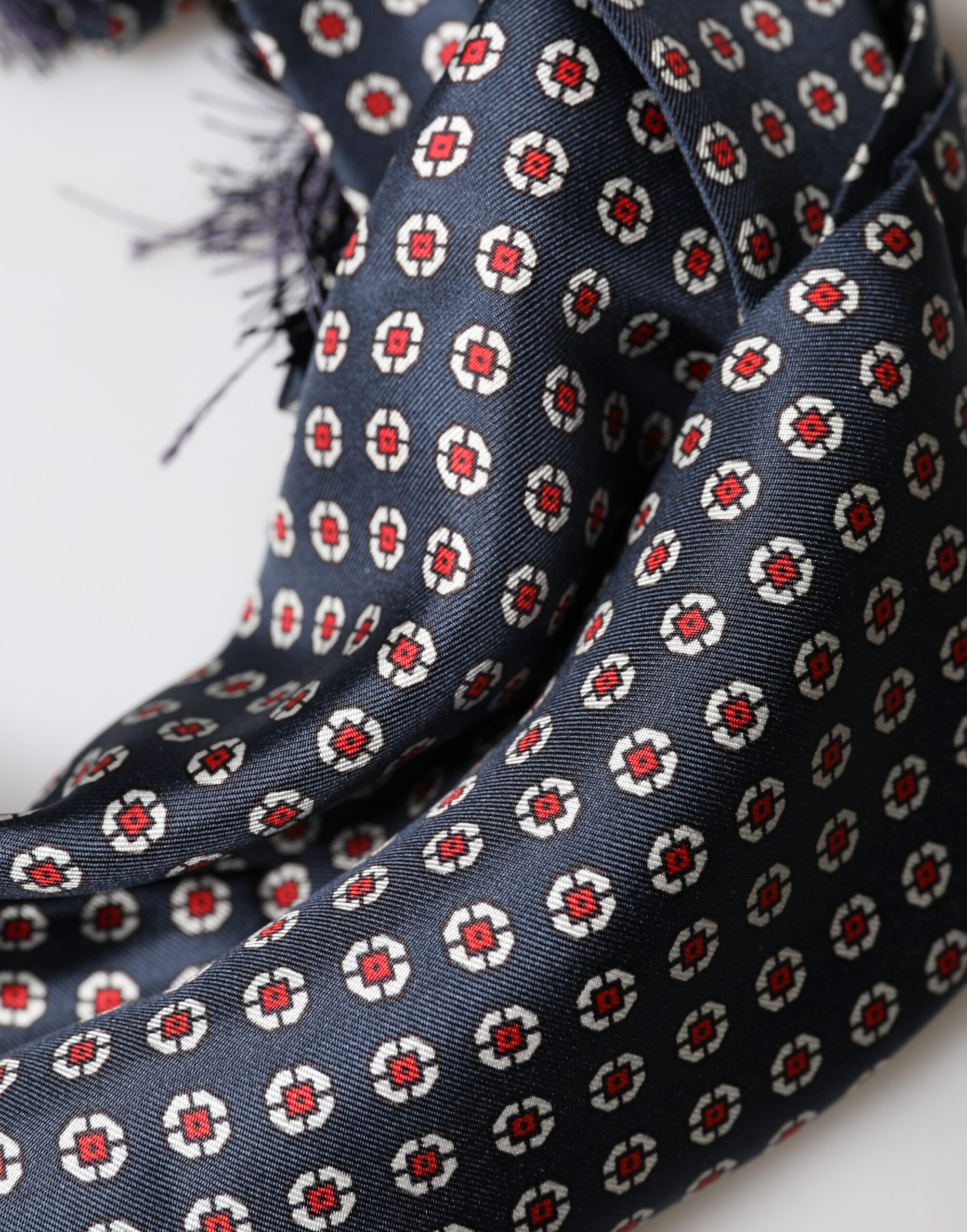 Schal Dolce & Gabbana mit Fransen und schwarzem Muster