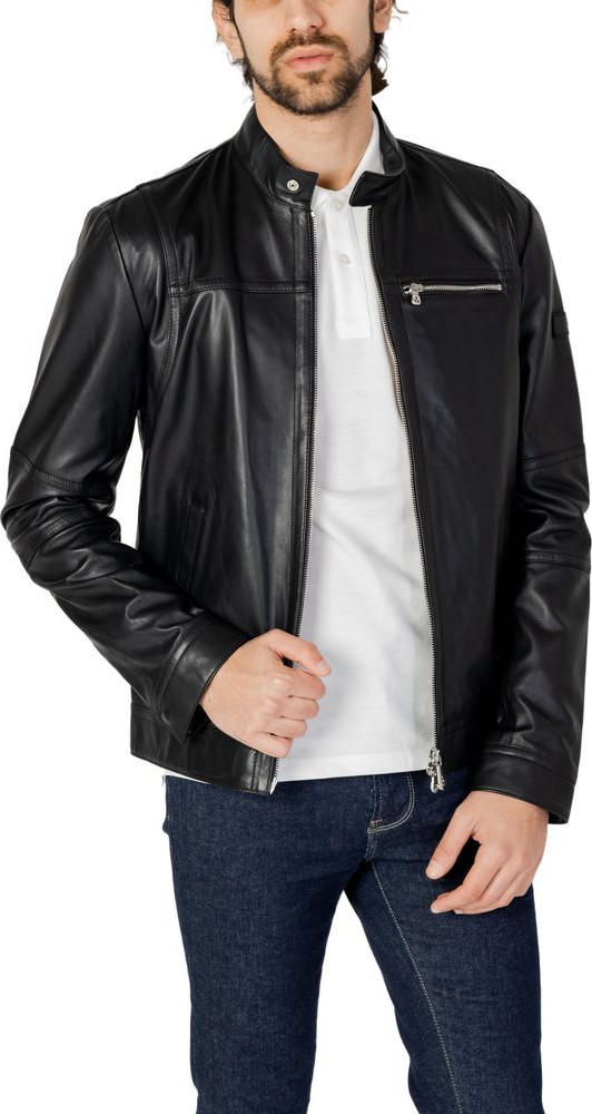 Peuterey Black Leather Jacket