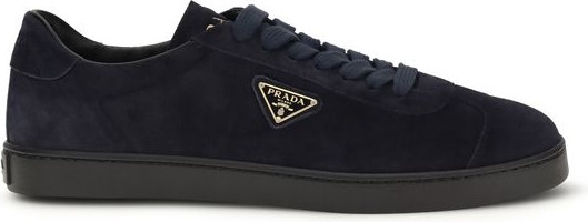 Кроссовки Prada Bos Taurus из синей телячьей кожи