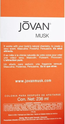 Jovan Musk erkaklar uchun Aftershave Splash