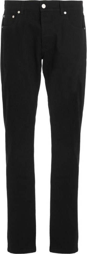 Джинсы скинни Alexander McQueen из черного хлопка