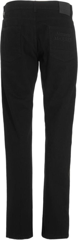 Джинсы скинни Alexander McQueen из черного хлопка