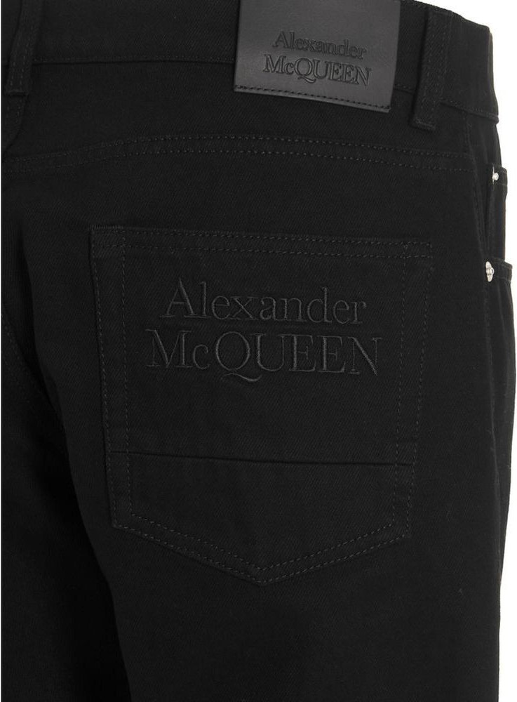 Джинсы скинни Alexander McQueen из черного хлопка