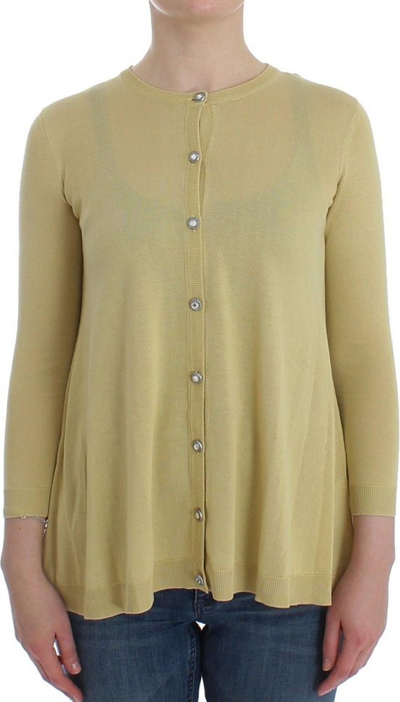 Dolce & Gabbana Yellow Silk Cardigan