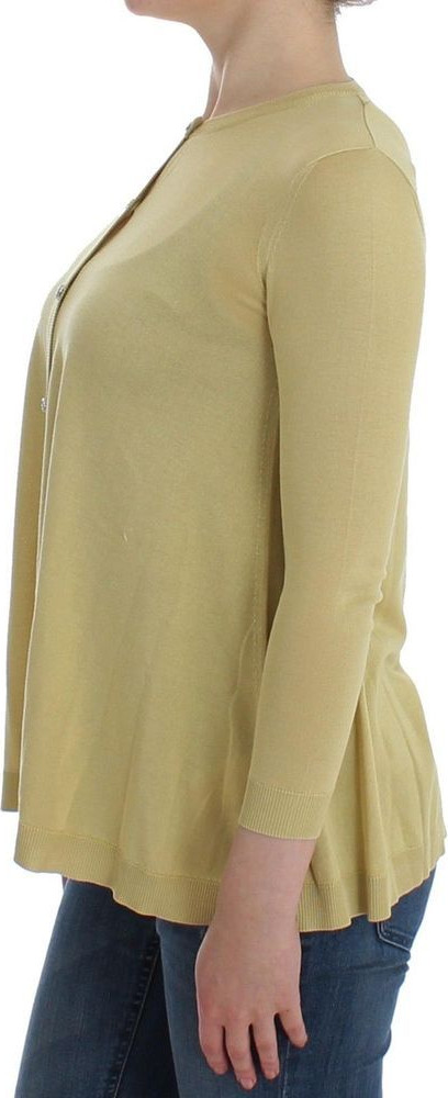 Dolce & Gabbana Gelber Seiden-Strickjacke