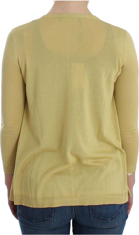 Dolce & Gabbana Gelber Seiden-Strickjacke