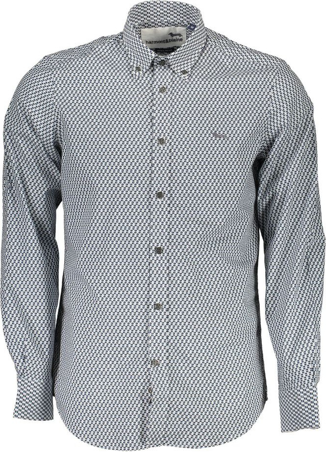 Blaues Baumwoll Hemd gemustert Harmont & Blaine