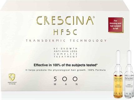 Haar-Tonic Crescina HFSC Transdermic Technology Ampullen-Komplex zur Wiederherstellung des Haarwuchses und gegen Haarausfall bei Männern