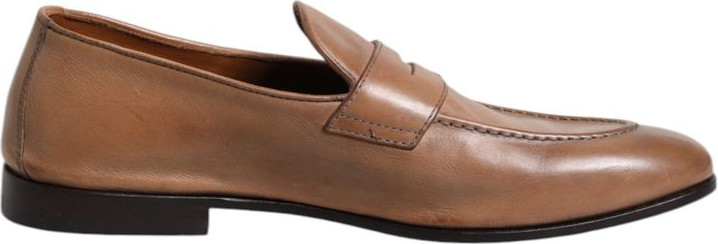 Коричневые лоферы Brunello Cucinelli без шнуровки