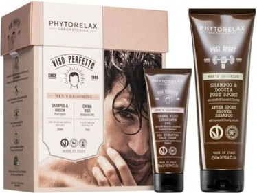 Phytorelax Men's Grooming Face Moisturizing Cream and Shampoo Kit