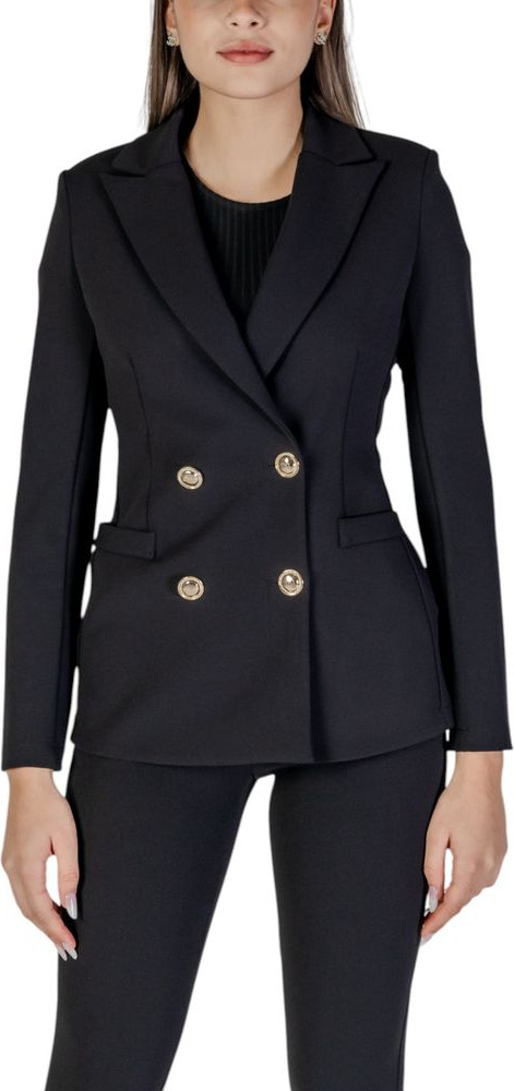 Schwarzer Polyester-Blazer