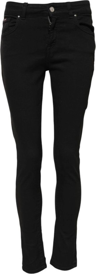 Dolce & Gabbana Schwarze Baumwoll Skinny Jeans
