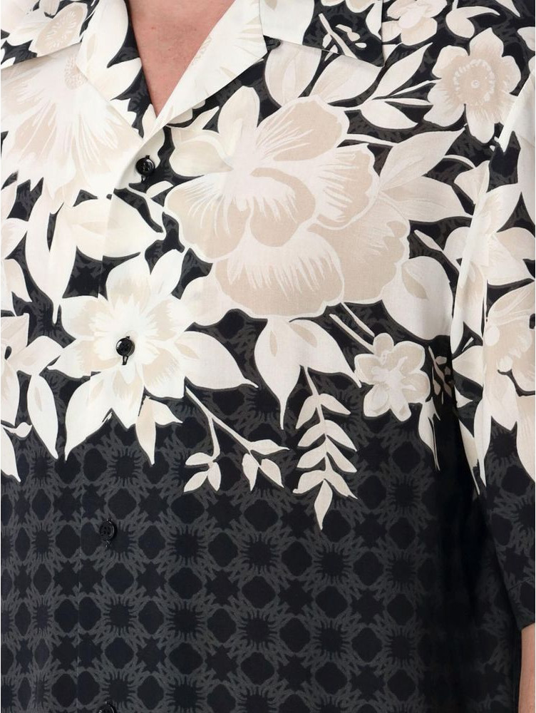 Black Silk Pattern Shirt Amiri
