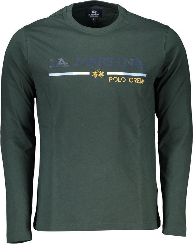La Martina Green Cotton T-Shirt