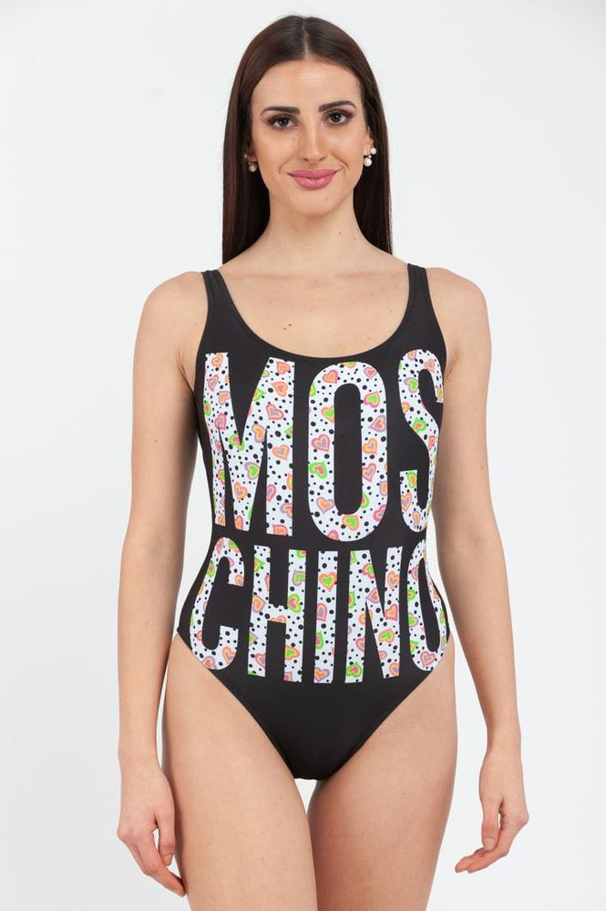 Moschino Black Polyester One-Piece Swimsuit