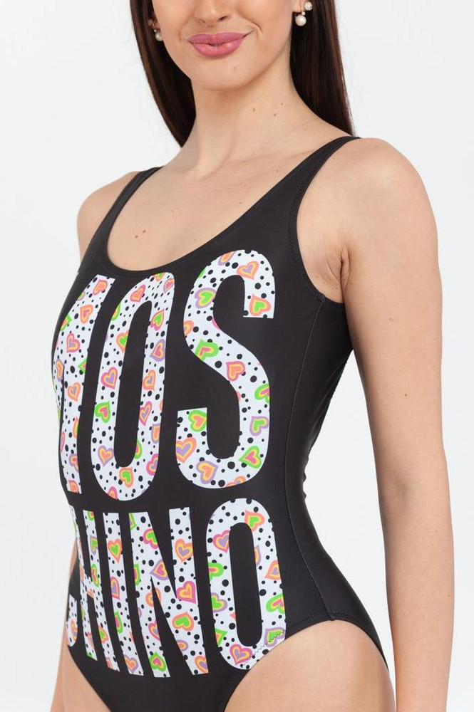 Moschino Black Polyester One-Piece Swimsuit