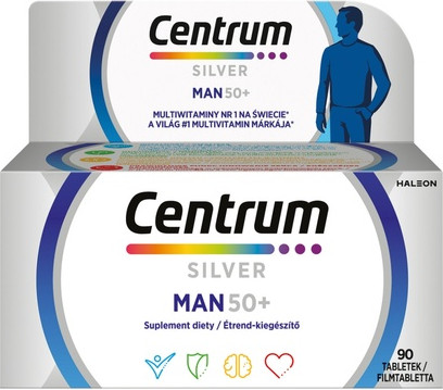 Nahrungsergänzungsmittel Centrum On 50 Vitamine und Mineralstoffe für Männer 50