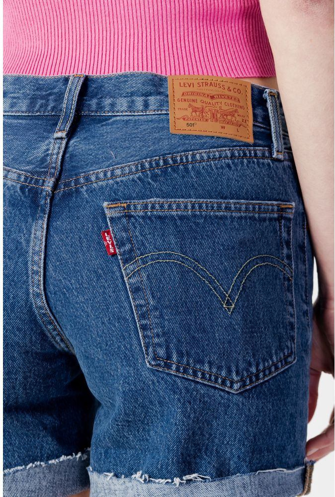 Синие хлопковые шорты Levi's