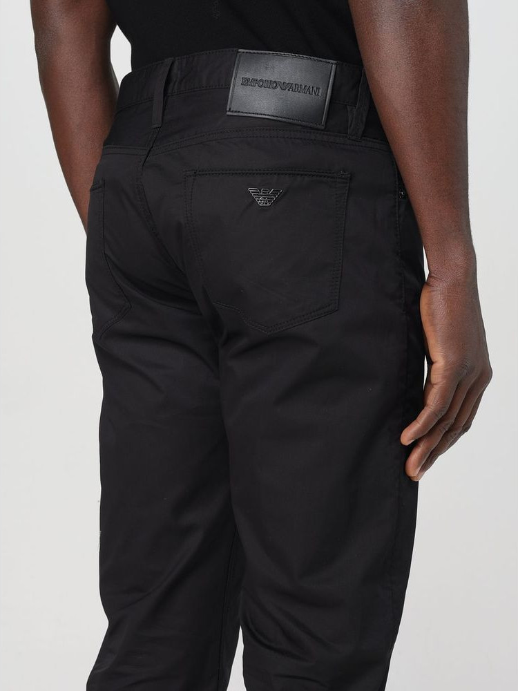 Armani Emporio Schwarze Baumwoll-Freizeithose
