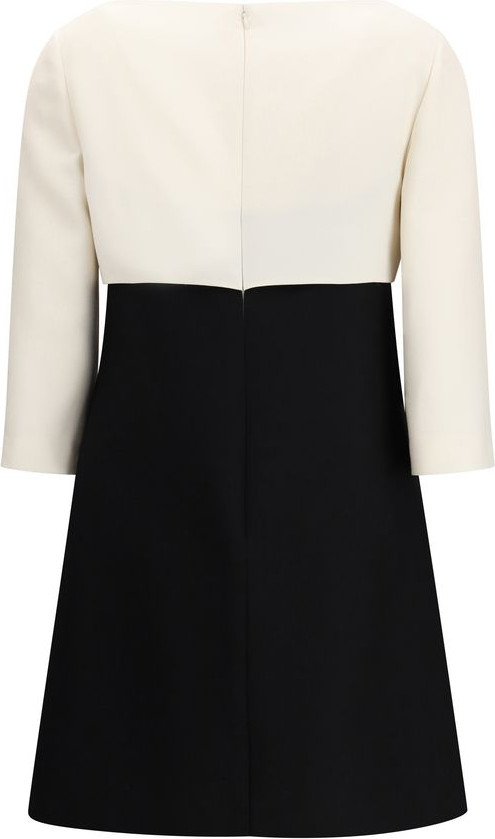 Valentino Black Fleece Wool Cocktail Dress