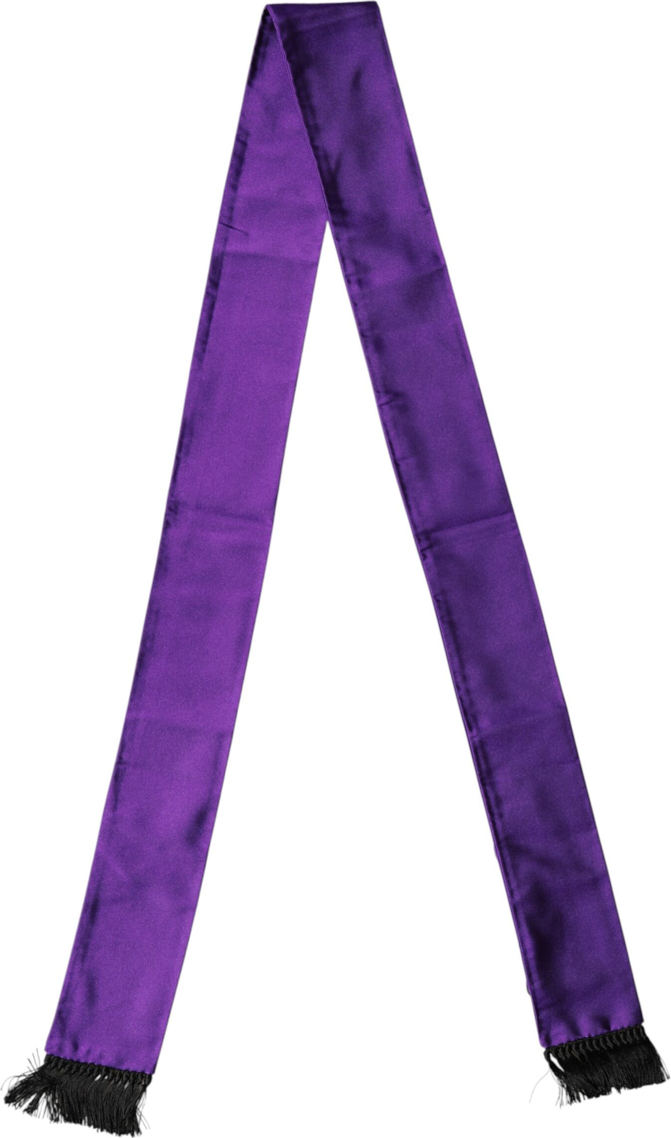 Dolce & Gabbana Violet Silk Fringes Neck Wrap