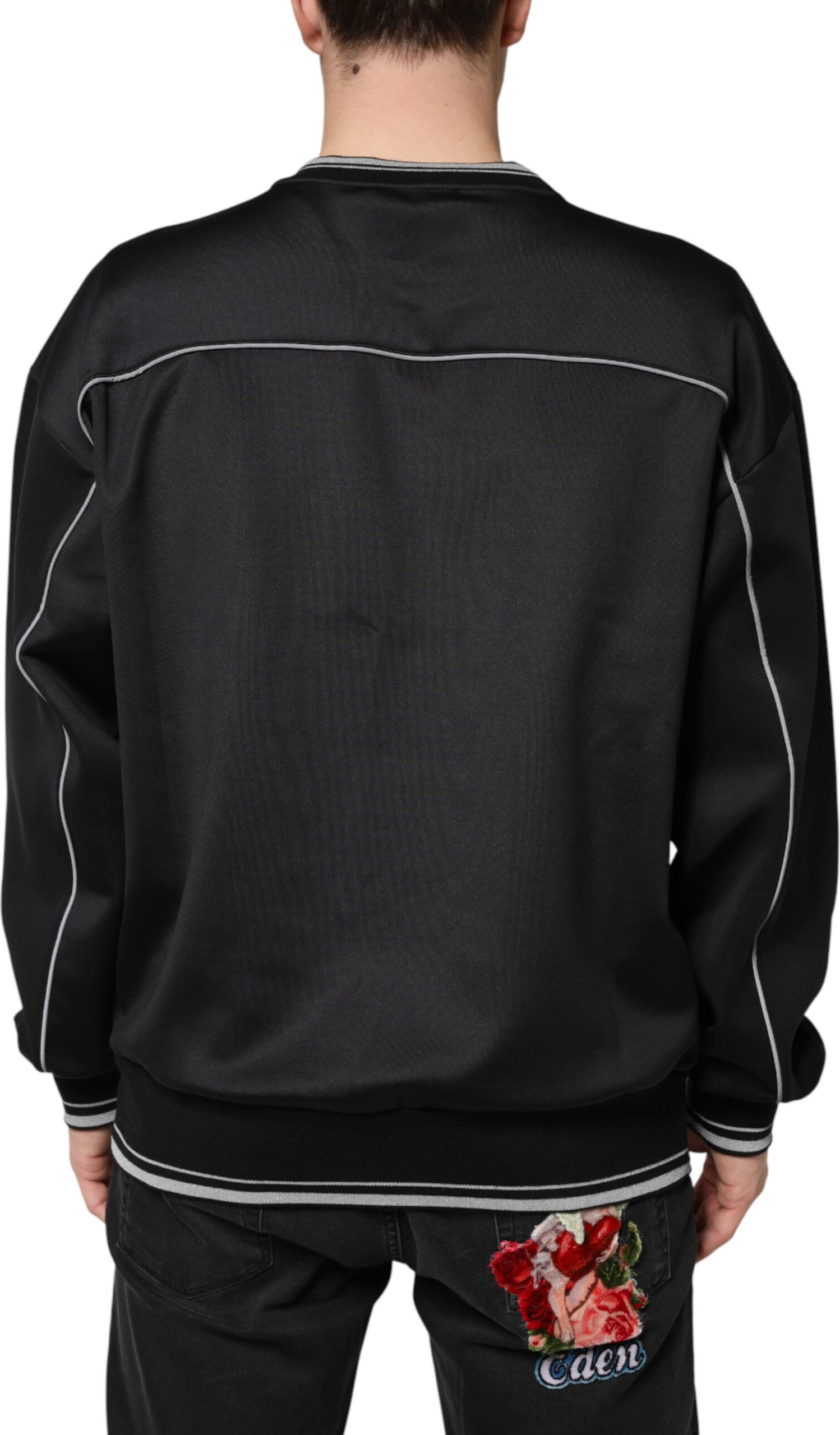 Pullover Dolce & Gabbana Schwarz DG Logo Rundhalsausschnitt Sweatshirt