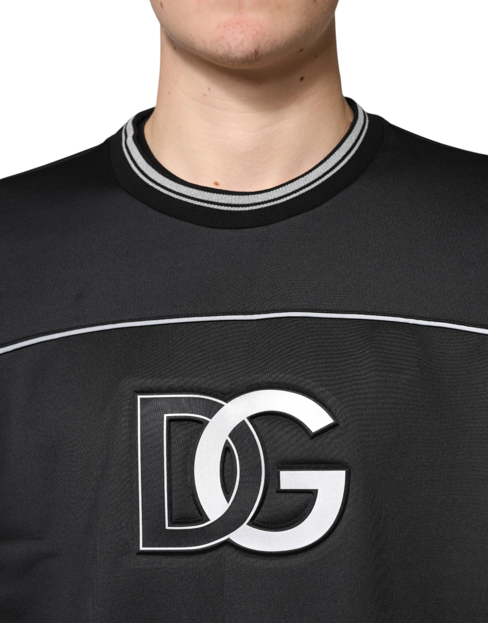 Pullover Dolce & Gabbana Schwarz DG Logo Rundhalsausschnitt Sweatshirt