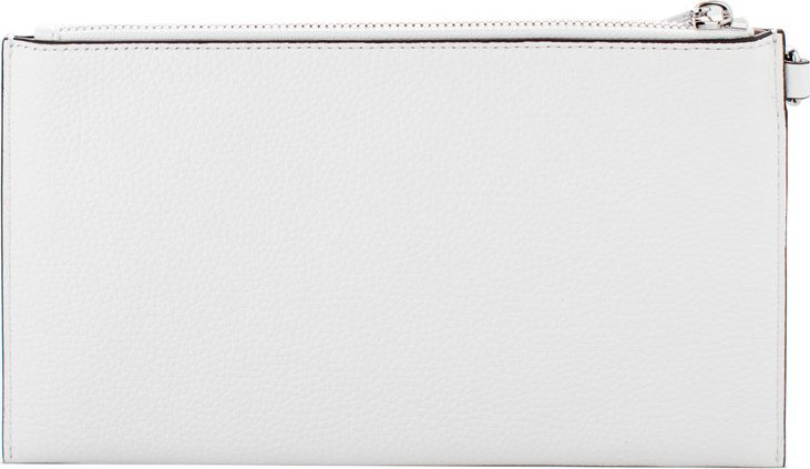 White Leather Clutch Bag