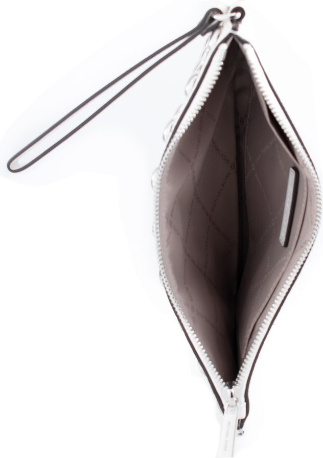 White Leather Clutch Bag