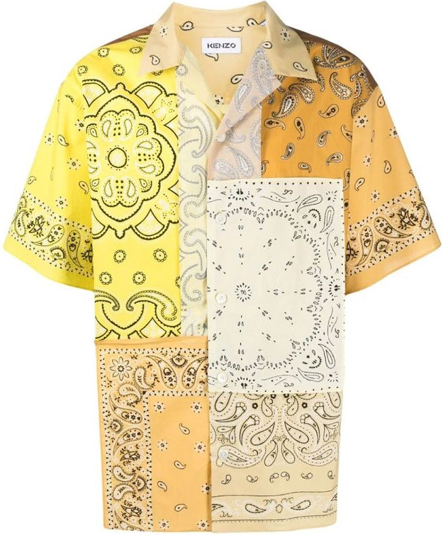 Shirt Kenzo Bicolor Cotton Pattern Shirt