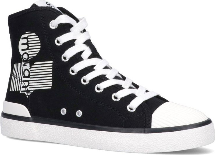 Black Canvas High Top Sneakers by Isabel Marant