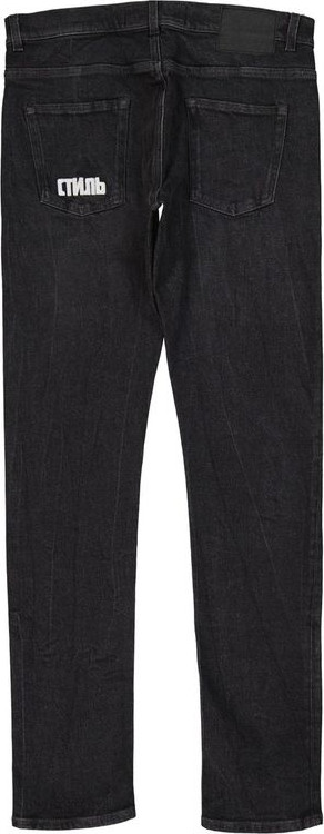 Heron Preston Schwarze Baumwoll-Jeans Slim Fit