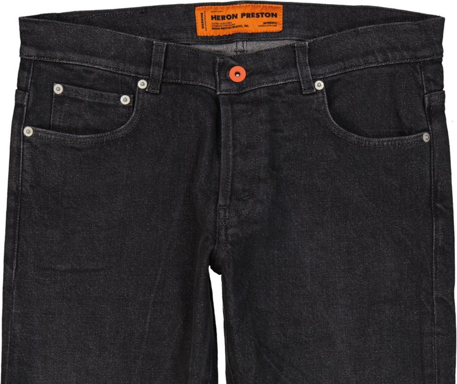 Heron Preston Schwarze Baumwoll-Jeans Slim Fit