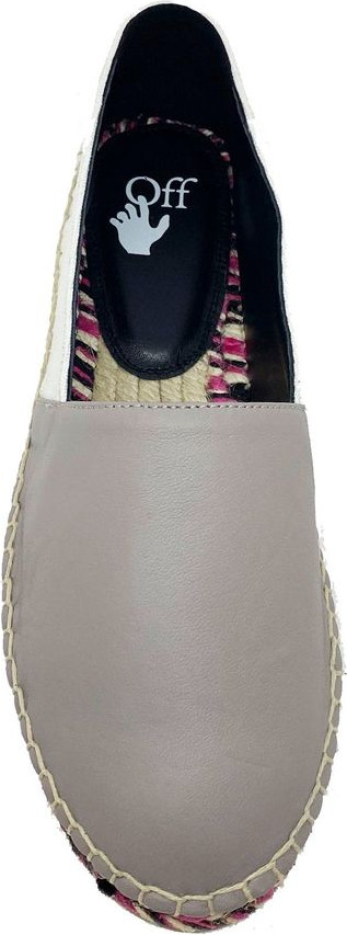 Off-White Beige Calfskin Espadrilles