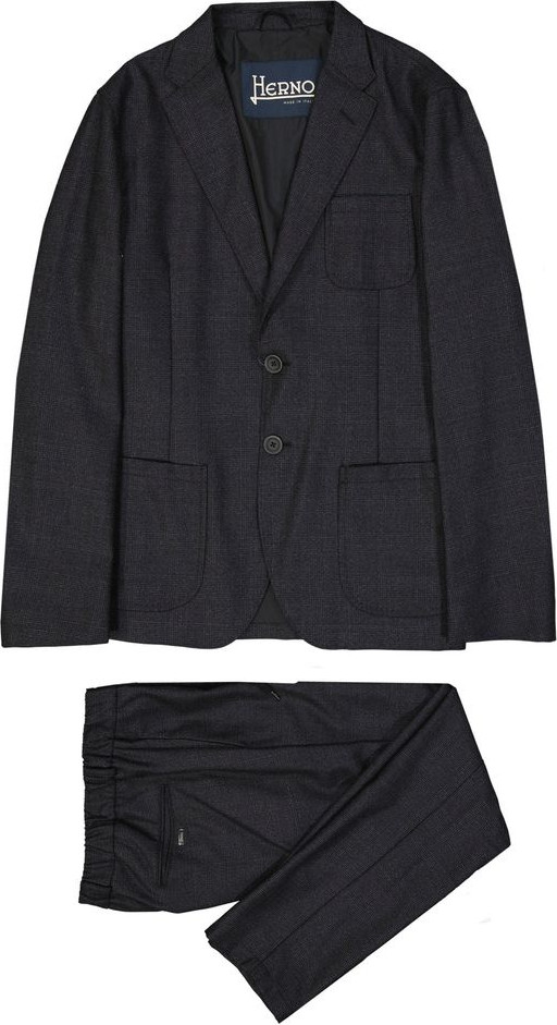 Graue Woll-Freizeithose Herno