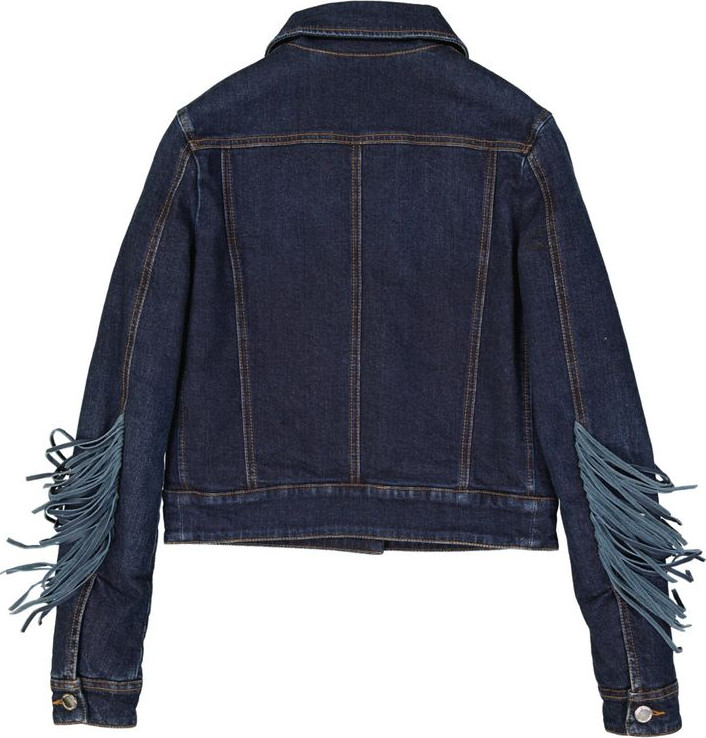 Blaue Jeansjacke aus Baumwolle