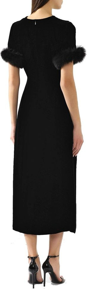 Fendi Schwarzes Viskose-Cocktailkleid