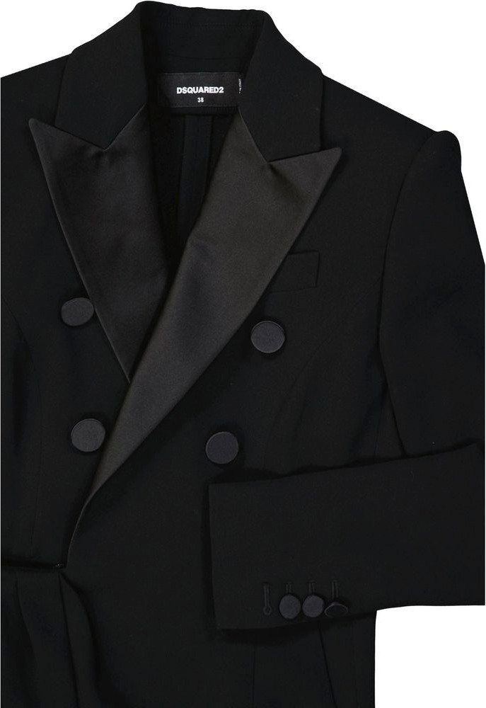 Черное коктейльное платье из вискозы Dsquared2