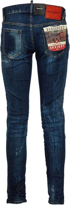 Blaue Baumwoll Slim Fit Jeans Dsquared2