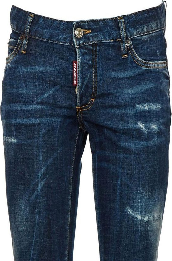 Blaue Baumwoll Slim Fit Jeans Dsquared2