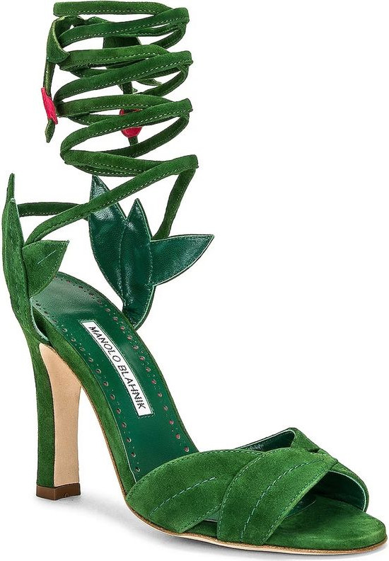 Sandals Manolo Blahnik Bicolor Calfskin Strap-On