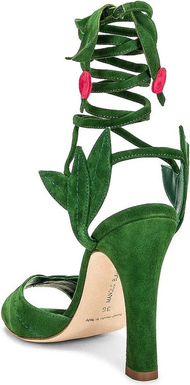 Sandals Manolo Blahnik Bicolor Calfskin Strap-On